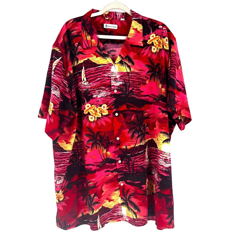 Hawaiian Vacation Shirt Men's 3XL Colorful Aloha Luau‎ Resortwear Tropical Beach